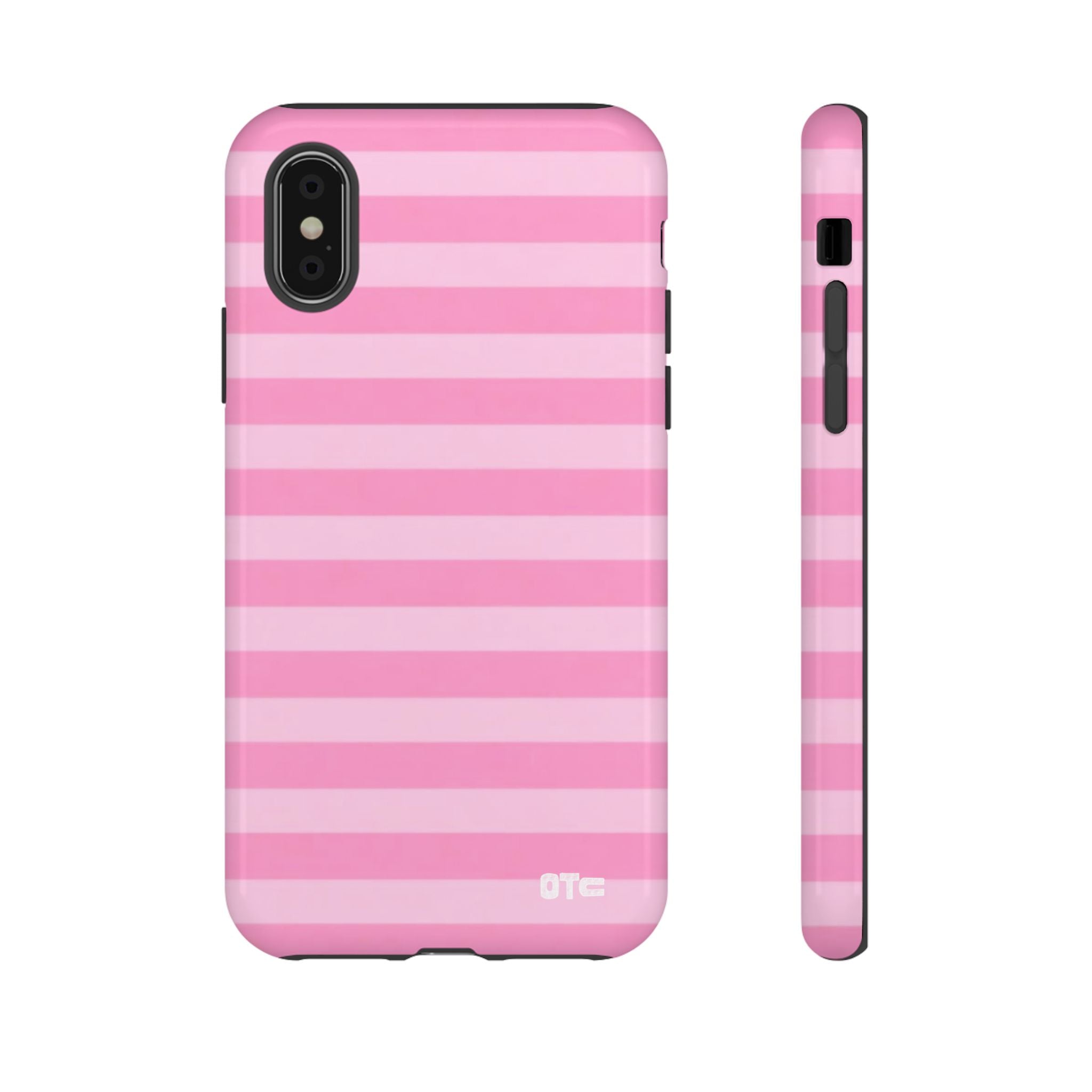 Pink Candy Stripes Protective Case