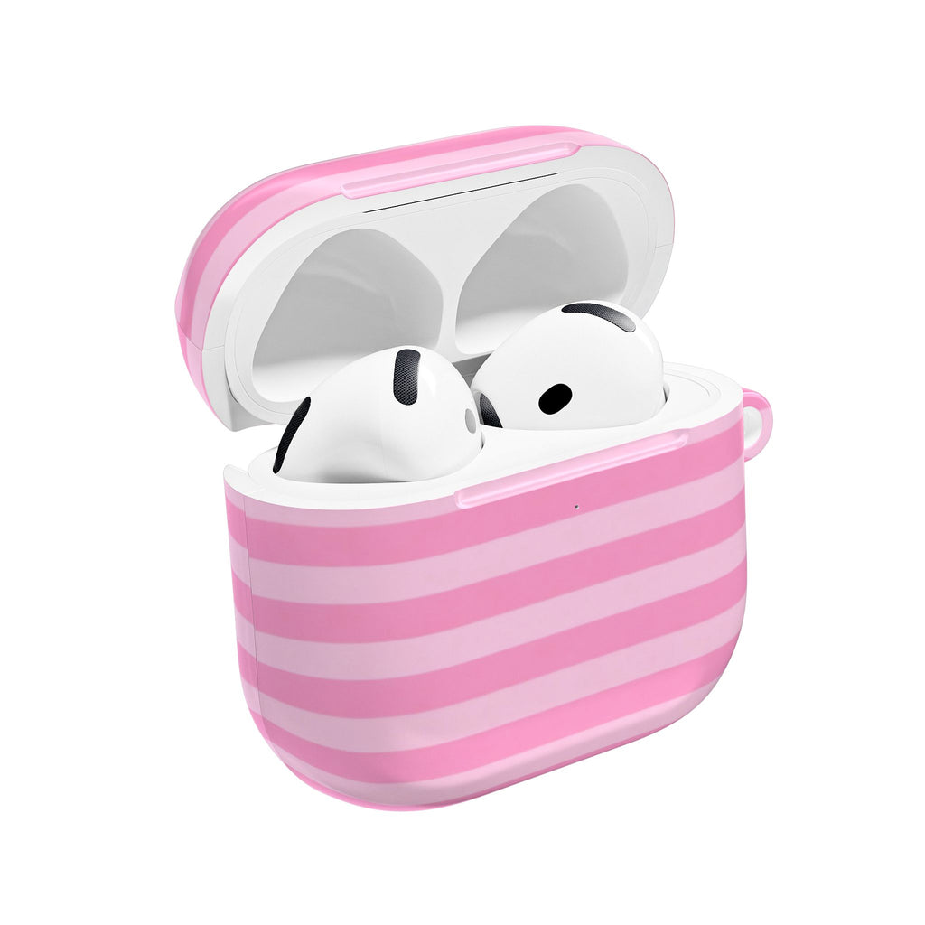 Pink Candy Stripes AirPods Case