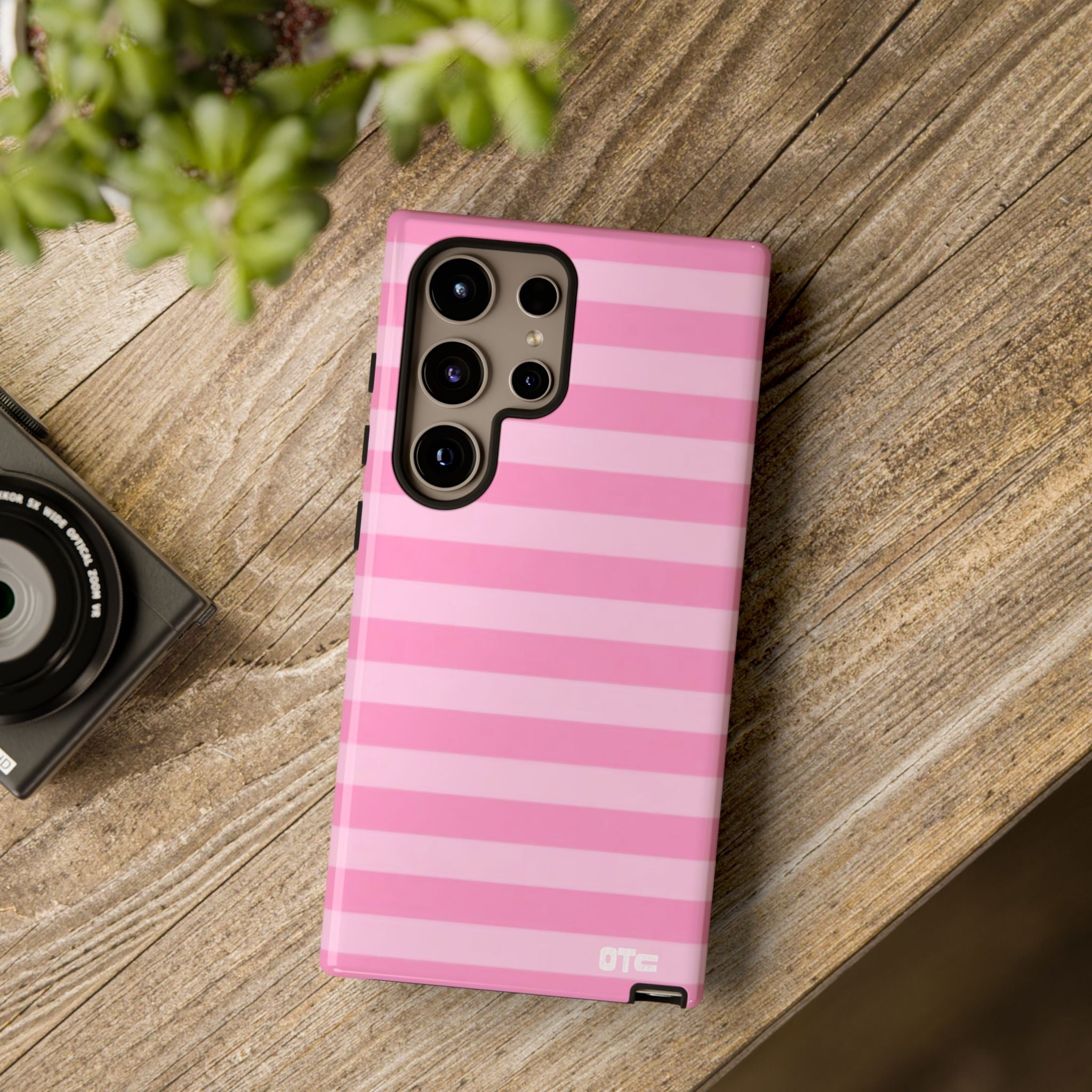 Pink Candy Stripes Protective Case