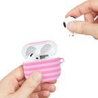 Pink Candy Stripes AirPods Case