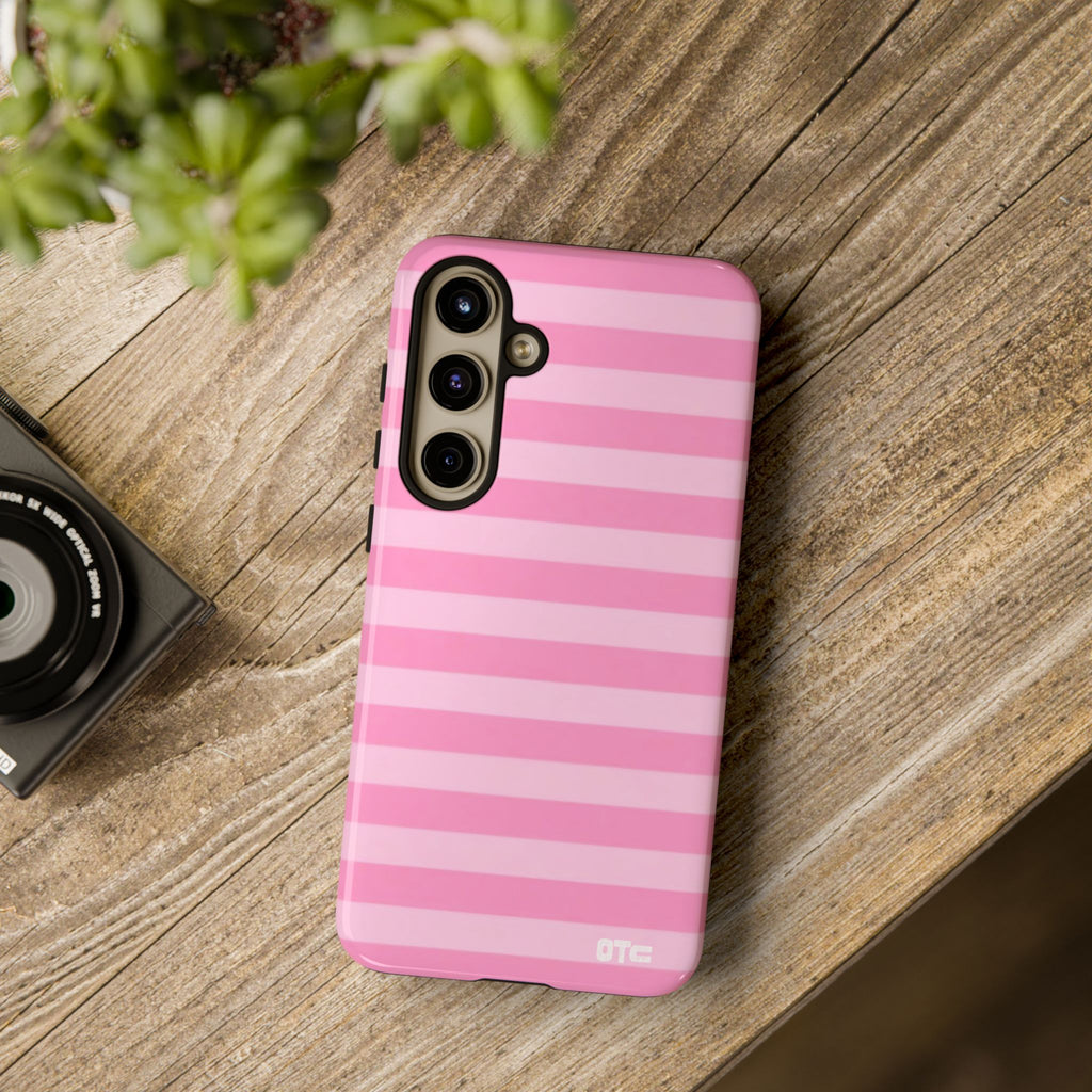 Pink Candy Stripes Protective Case