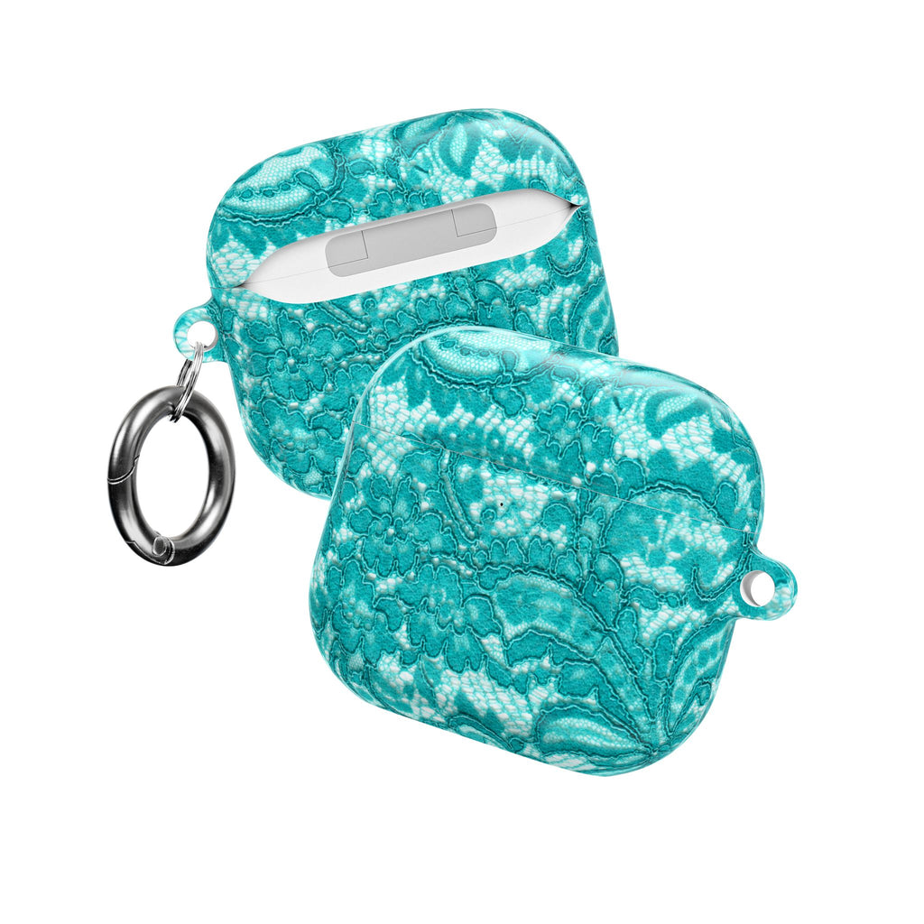 Teal Lace AirPods Case
