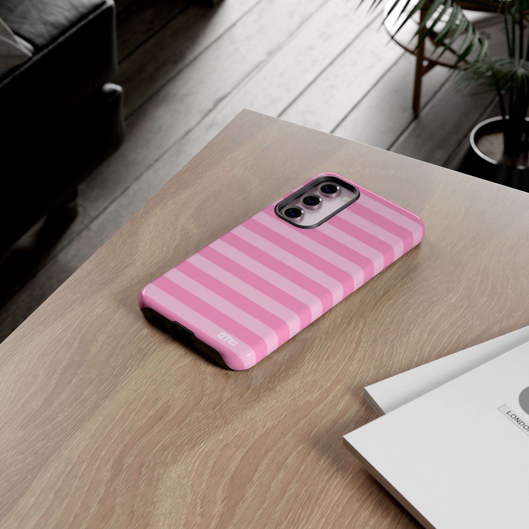Pink Candy Stripes Protective Case