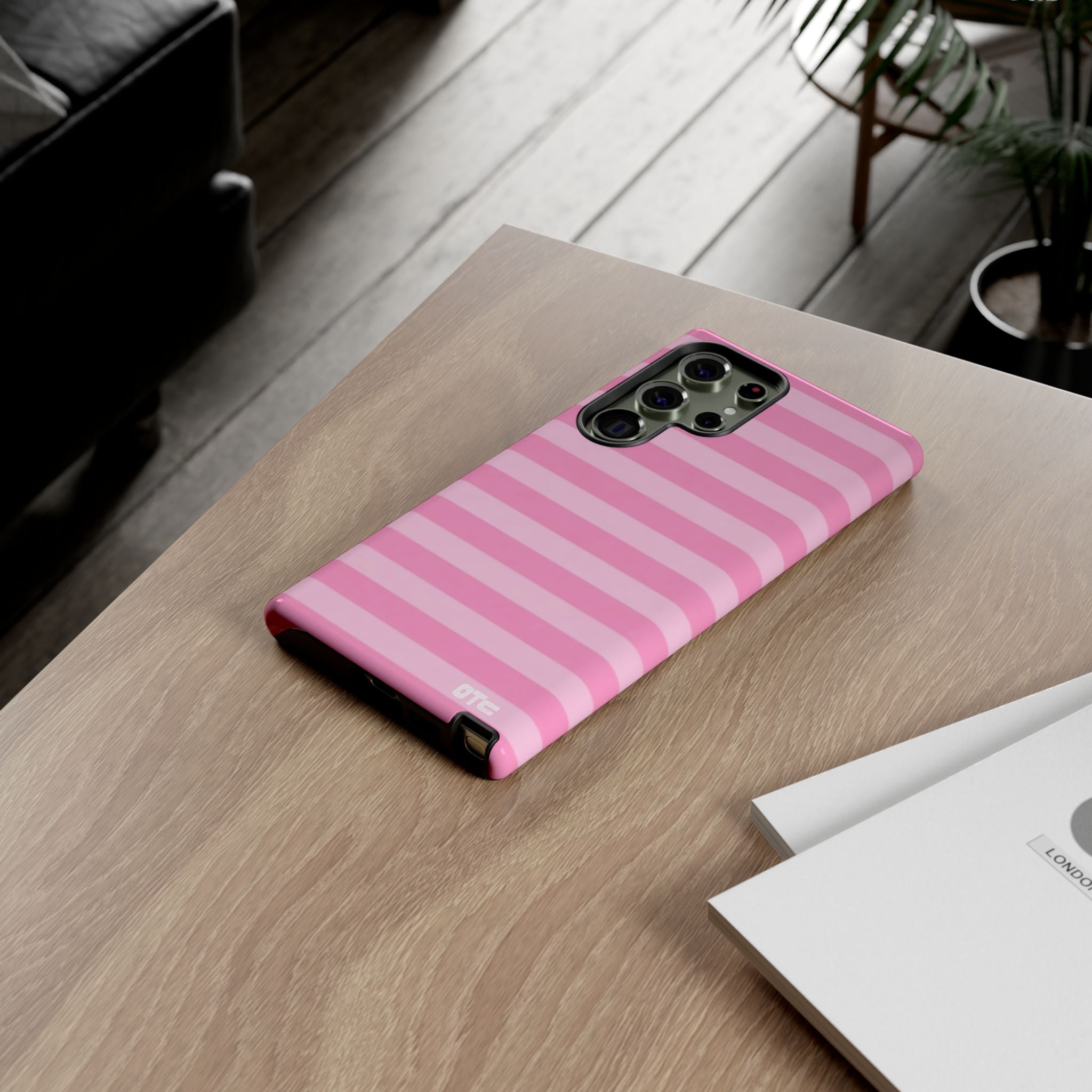 Pink Candy Stripes Protective Case
