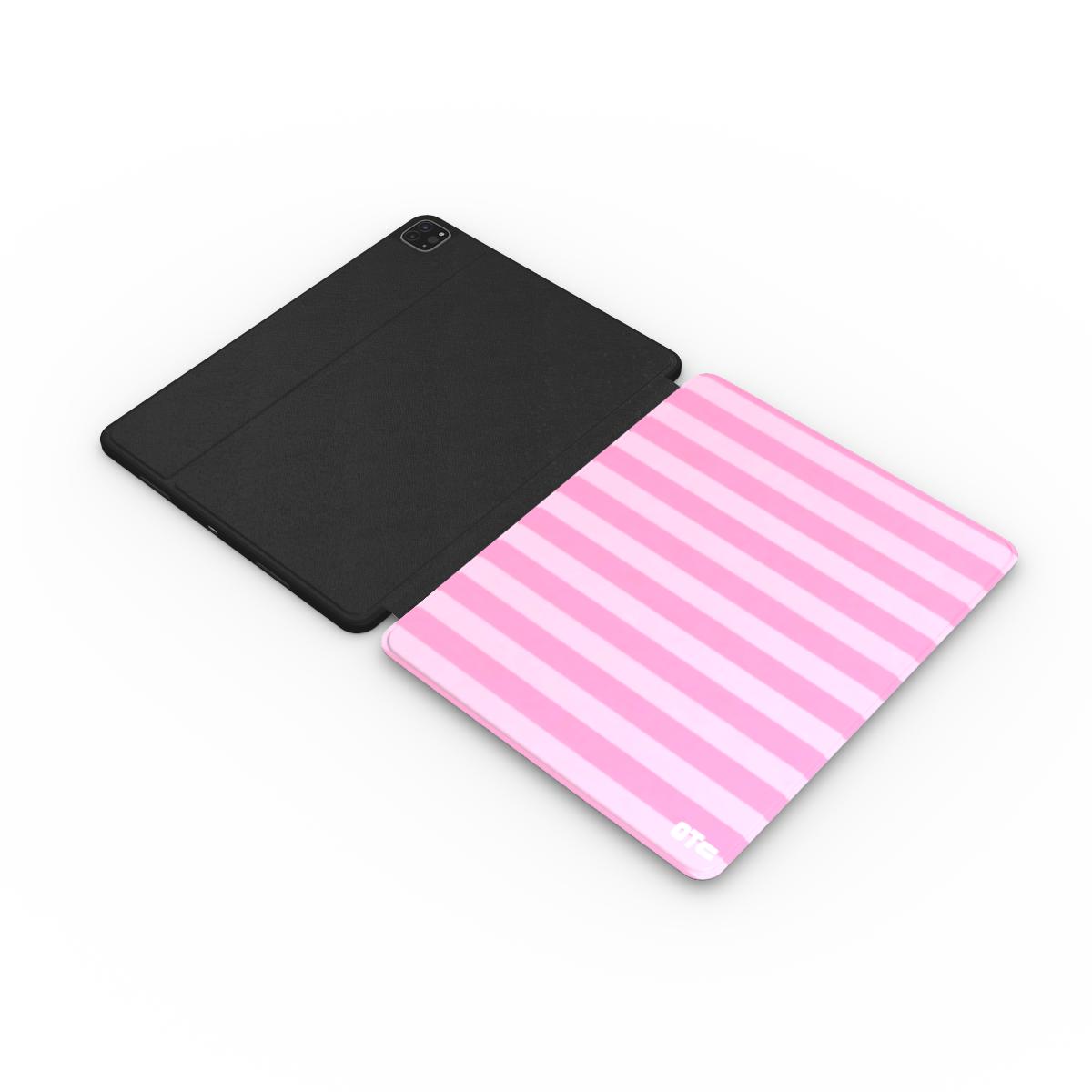 Pink Candy Stripes iPad Case