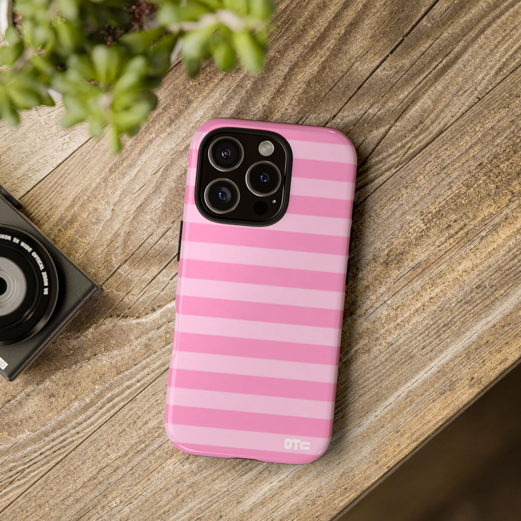 Pink Candy Stripes Protective Case