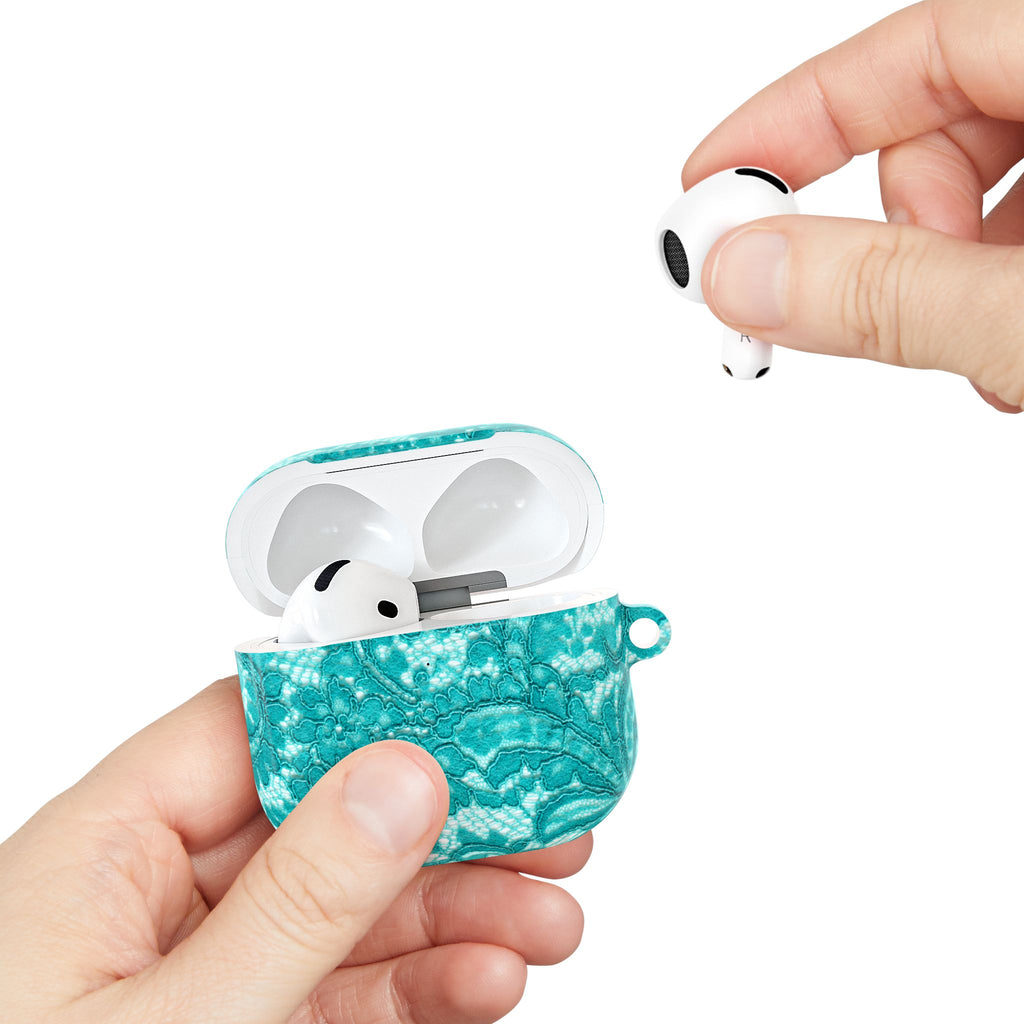Teal Lace AirPods Case